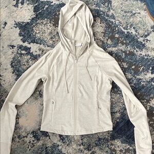 Athleta Cream Zip-Up Hoodie
